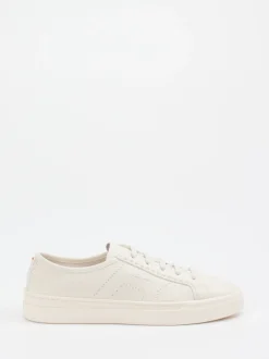 Santoni – Sneaker aus Kalbleder in Off-White