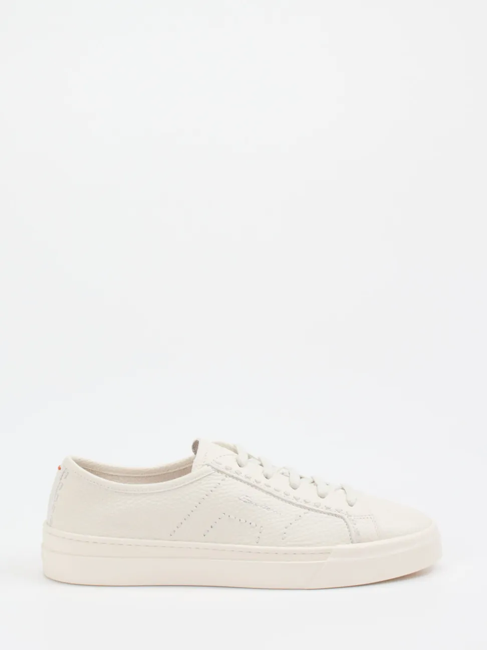 Santoni – Sneaker aus Kalbleder in Off-White