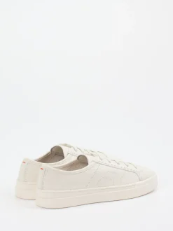 Santoni – Sneaker aus Kalbleder in Off-White