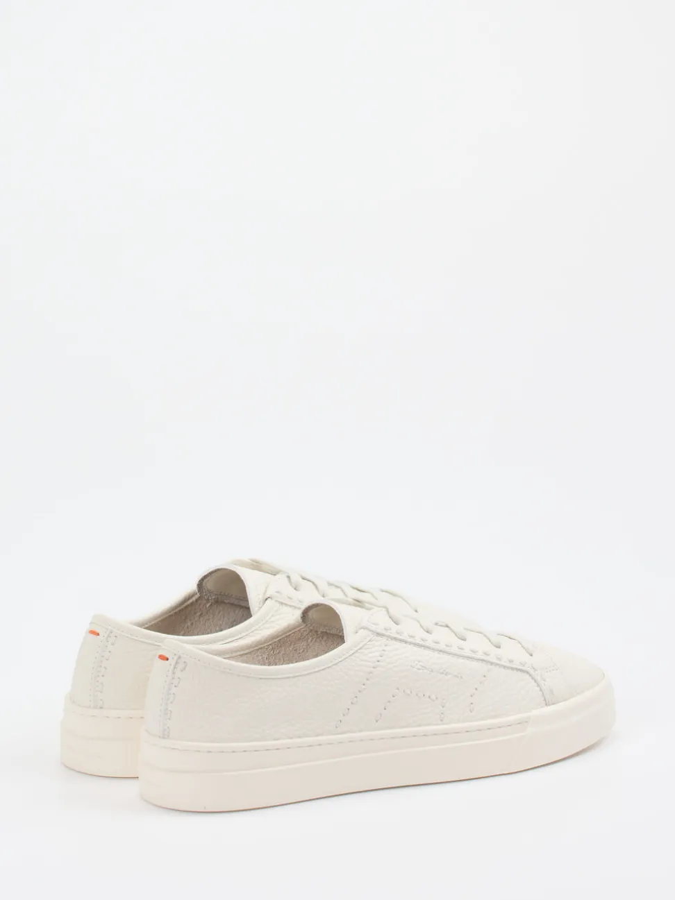 Santoni – Sneaker aus Kalbleder in Off-White