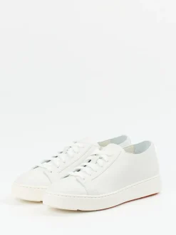 Santoni – Sneaker aus Kalbleder Off-White
