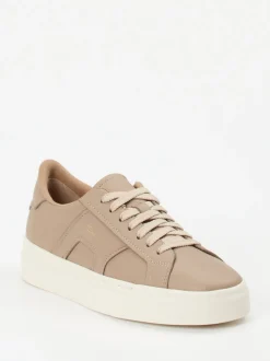 Santoni – Sneaker aus Lammleder in Taupe