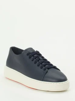 Santoni – Sneaker aus Lammleder Dunkelblau