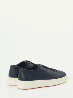 Santoni – Sneaker aus Lammleder Dunkelblau