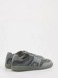 Santoni – Sneaker aus Veloursleder blaugrau