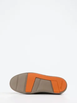 Santoni – Sneaker aus Veloursleder in Taupe