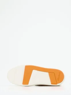 Santoni – Sneaker aus Veloursleder Beigebraun