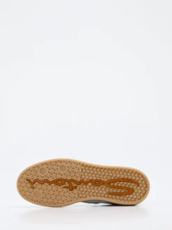 Santoni – Sneaker aus Veloursleder hellblau