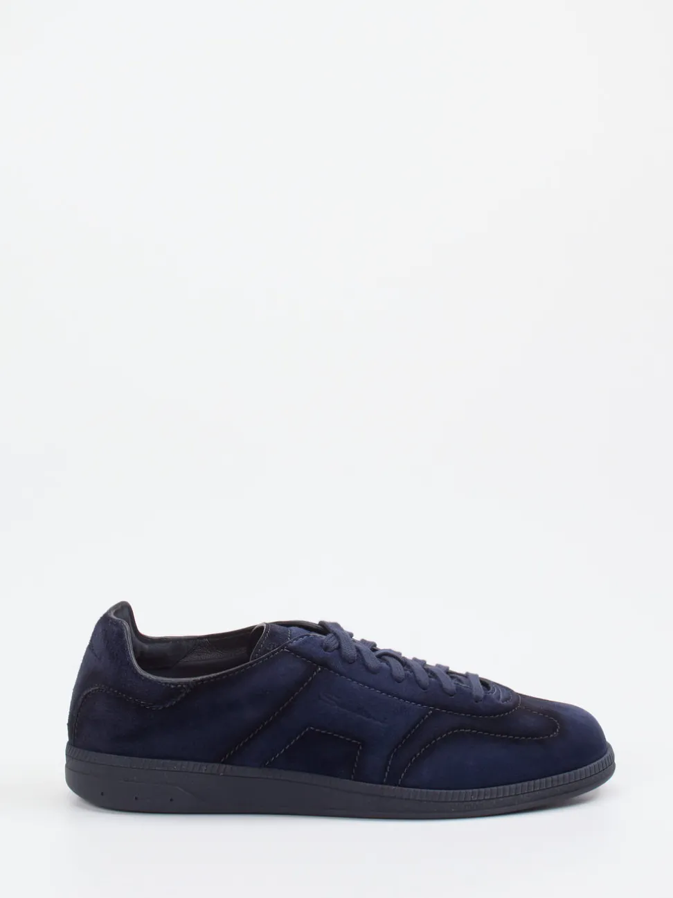 Santoni – Sneaker aus Veloursleder Dunkelblau