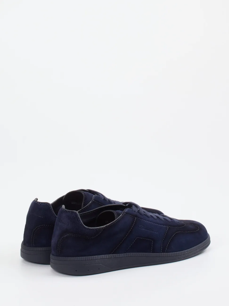 Santoni – Sneaker aus Veloursleder Dunkelblau