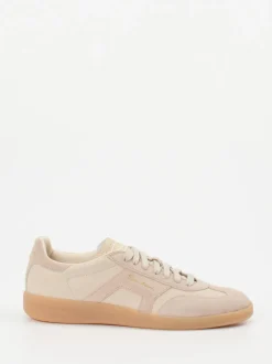 Santoni – Sneaker aus Veloursleder Beige