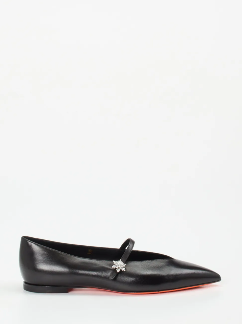 Santoni – Spangenpumps aus Lammleder Schwarz