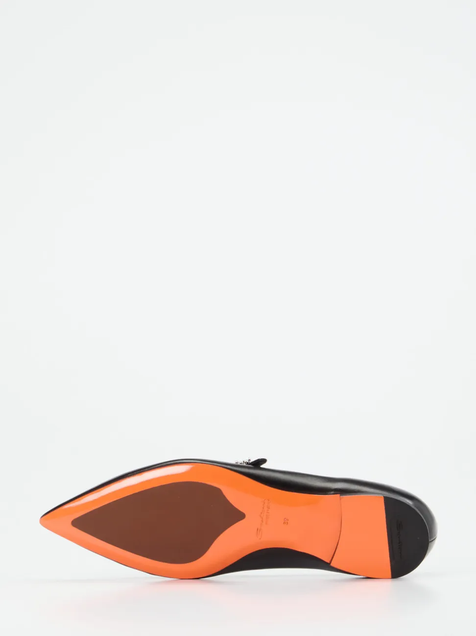 Santoni – Spangenpumps aus Lammleder Schwarz