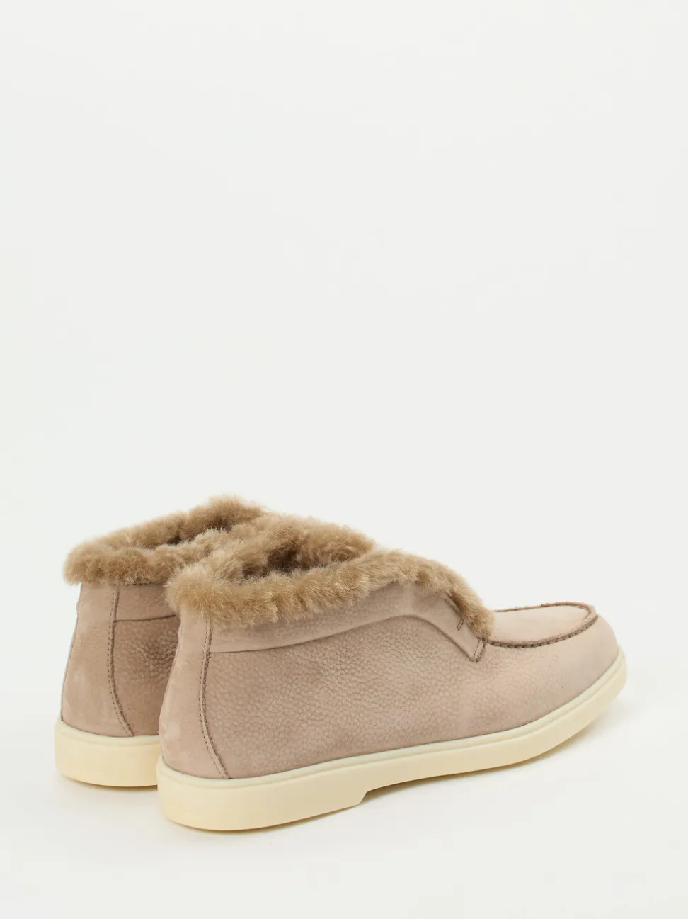 Santoni – Stiefelette aus Kalbleder mit Lammfellfutter
