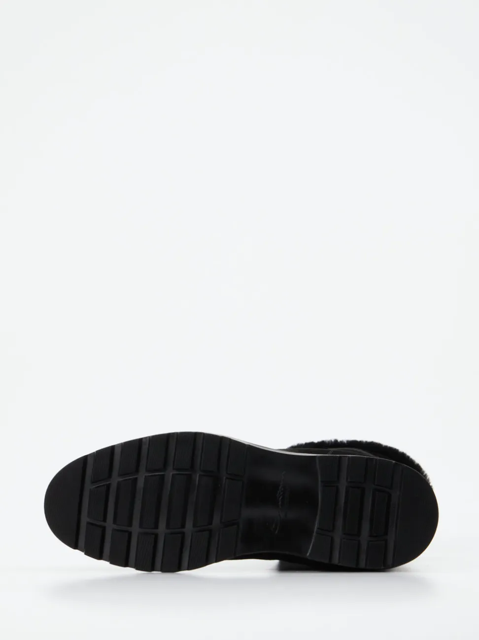 Santoni – Stiefelette aus Veloursleder schwarz