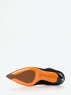 Santoni – Stiefeletten aus Veloursleder Schwarz