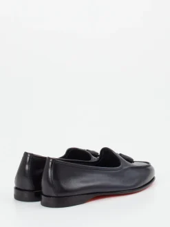 Santoni – Tassel Loafer aus Kalbleder Tiefschwarz