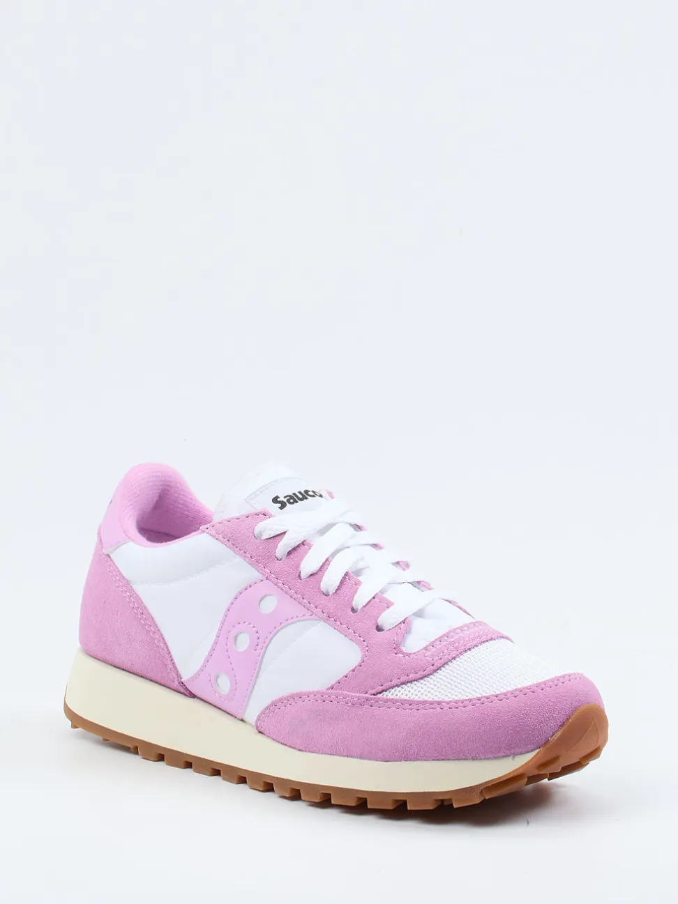 Saucony – Retro-Runner aus Veloursleder Pastellrosa