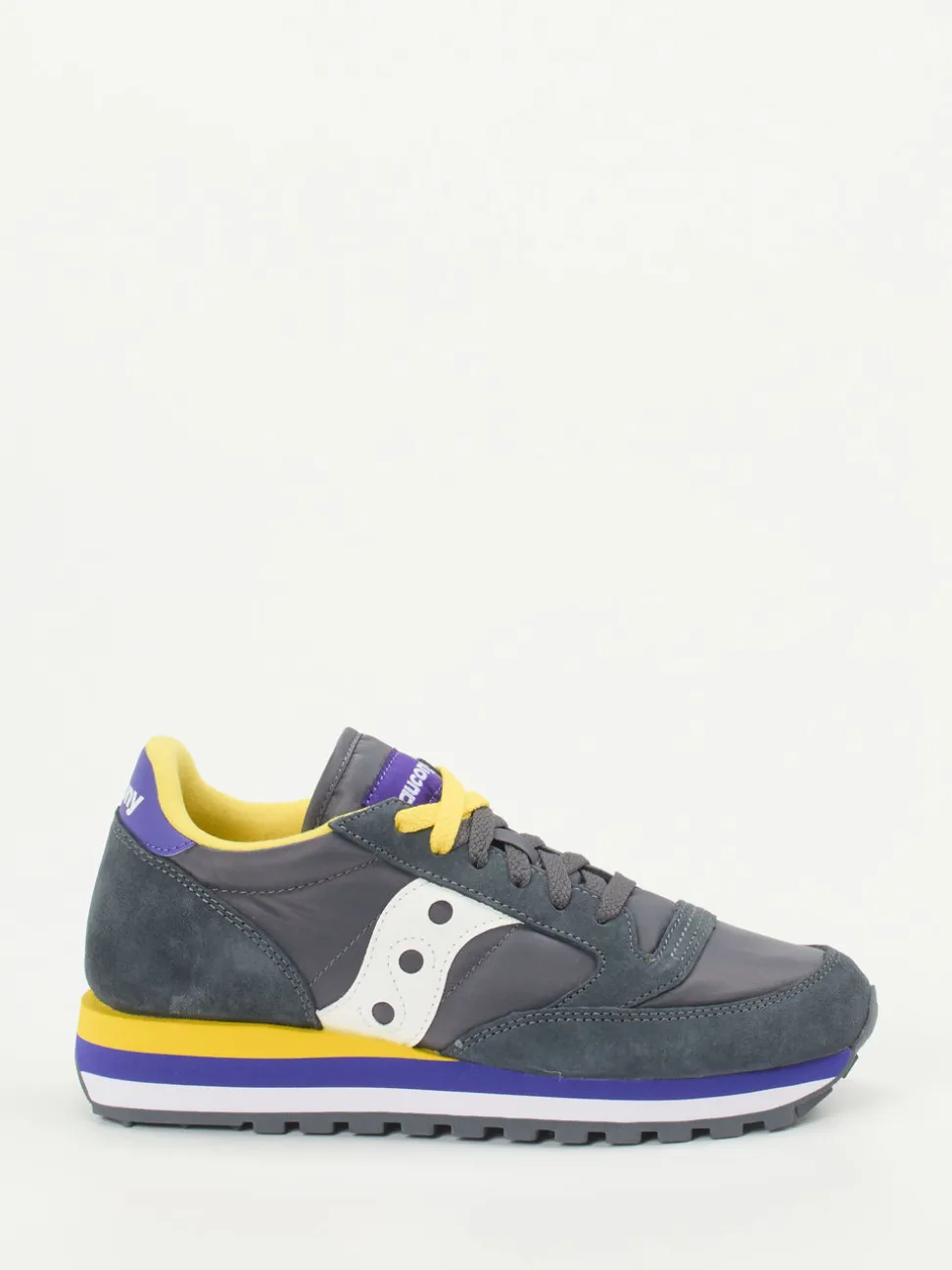 Saucony – Retro-Sneaker aus Textil und Veloursleder grau