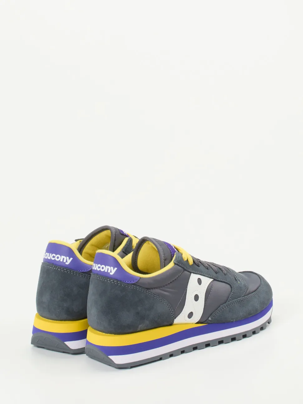 Saucony – Retro-Sneaker aus Textil und Veloursleder grau