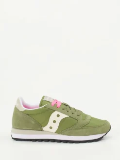 Saucony – Retro-Sneaker aus Veloursleder und Textil olive