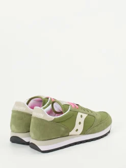 Saucony – Retro-Sneaker aus Veloursleder und Textil olive