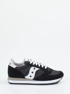 Saucony – Retro-Sneaker aus Veloursleder schwarz