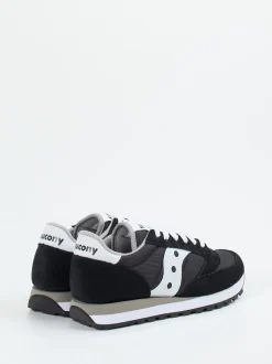 Saucony – Retro-Sneaker aus Veloursleder schwarz
