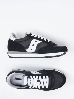 Saucony – Retro-Sneaker aus Veloursleder schwarz