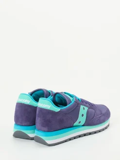 Saucony – Retro-Sneaker aus Veloursleder und Textil Violett