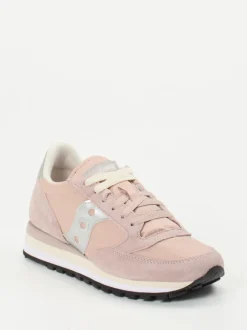 Saucony – Retro-Sneaker aus Textil und Veloursleder altrosa