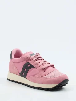 Saucony – Retro-Sneaker aus Veloursleder Altrosa