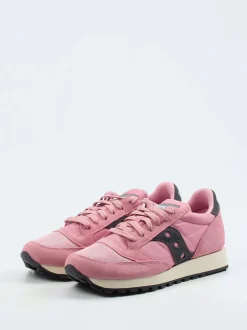 Saucony – Retro-Sneaker aus Veloursleder Altrosa