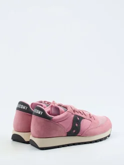 Saucony – Retro-Sneaker aus Veloursleder Altrosa