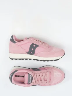 Saucony – Retro-Sneaker aus Veloursleder Altrosa