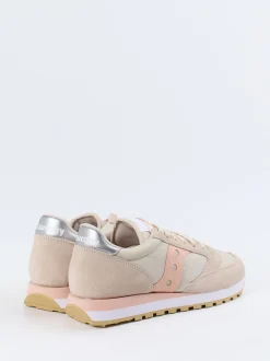 Saucony – Retro-Sneaker aus Veloursleder in Beige