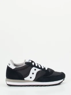 Saucony – Retro-Sneaker aus Textil und Veloursleder schwarz