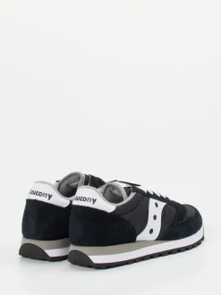 Saucony – Retro-Sneaker aus Textil und Veloursleder schwarz