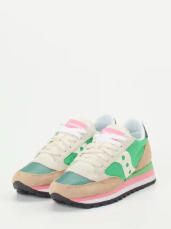 Saucony – Retro-Sneaker aus Textil und Veloursleder