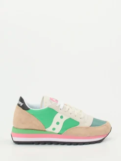 Saucony – Retro-Sneaker aus Textil und Veloursleder