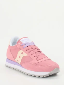 Saucony – Retro-Sneaker aus Veloursleder und Textil rosa