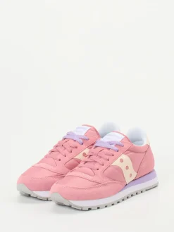 Saucony – Retro-Sneaker aus Veloursleder und Textil rosa
