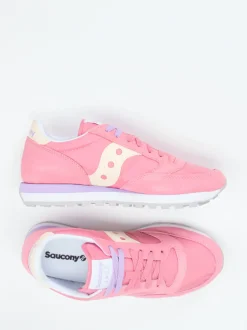 Saucony – Retro-Sneaker aus Veloursleder und Textil rosa