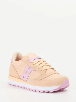 Saucony – Retro-Sneaker aus Veloursleder Pfirsich
