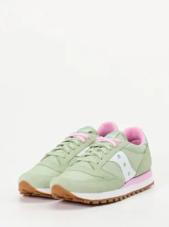 Saucony – Retro-Sneaker aus Veloursleder salbeigrün