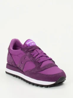 Saucony – Sneaker aus Textil und Veloursleder Violett