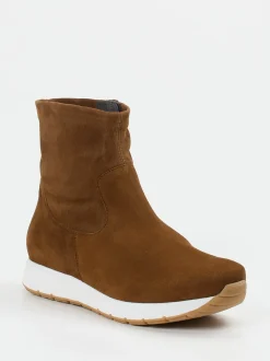 Semler – Ankle Boots aus Veloursleder braun