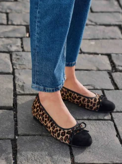 Semler – Ballerinas aus Fellimitat mit Veloursleder