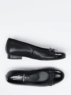 Semler – Ballerinas aus Kalbleder mit Lackkappe