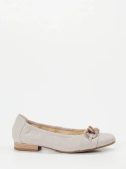 Semler – Ballerinas aus Nubukleder in Beige